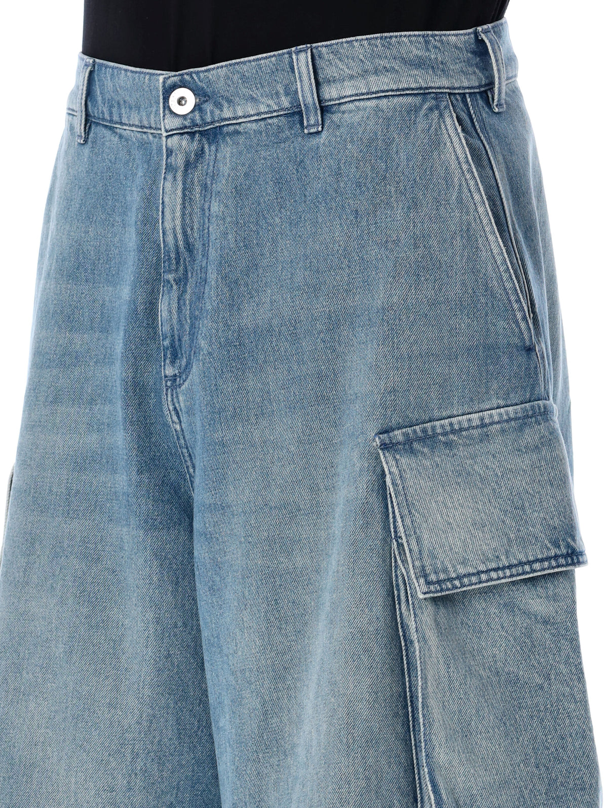 JW ANDERSON Cargo Denim Shorts - Mid Rise, Wide Leg