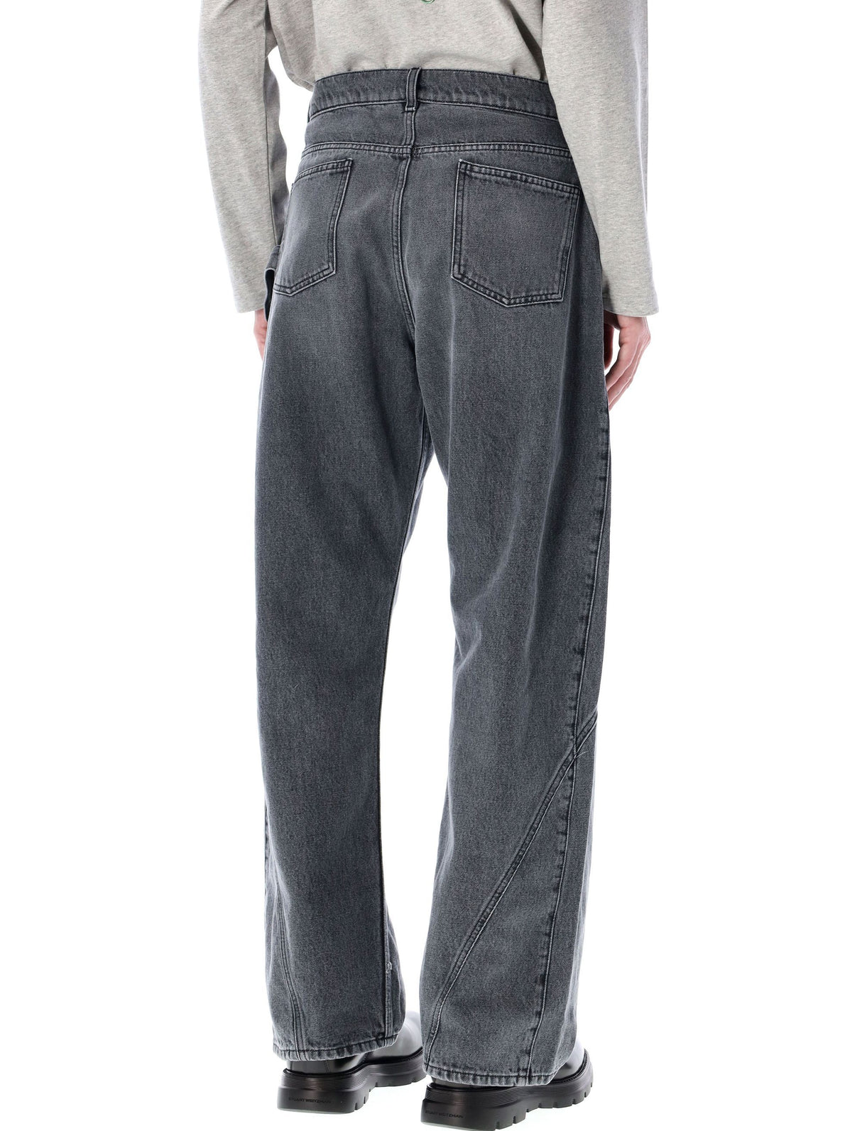 JW ANDERSON Men's Twisted Workwear Denim Pants - Relaxed Fit Size 32