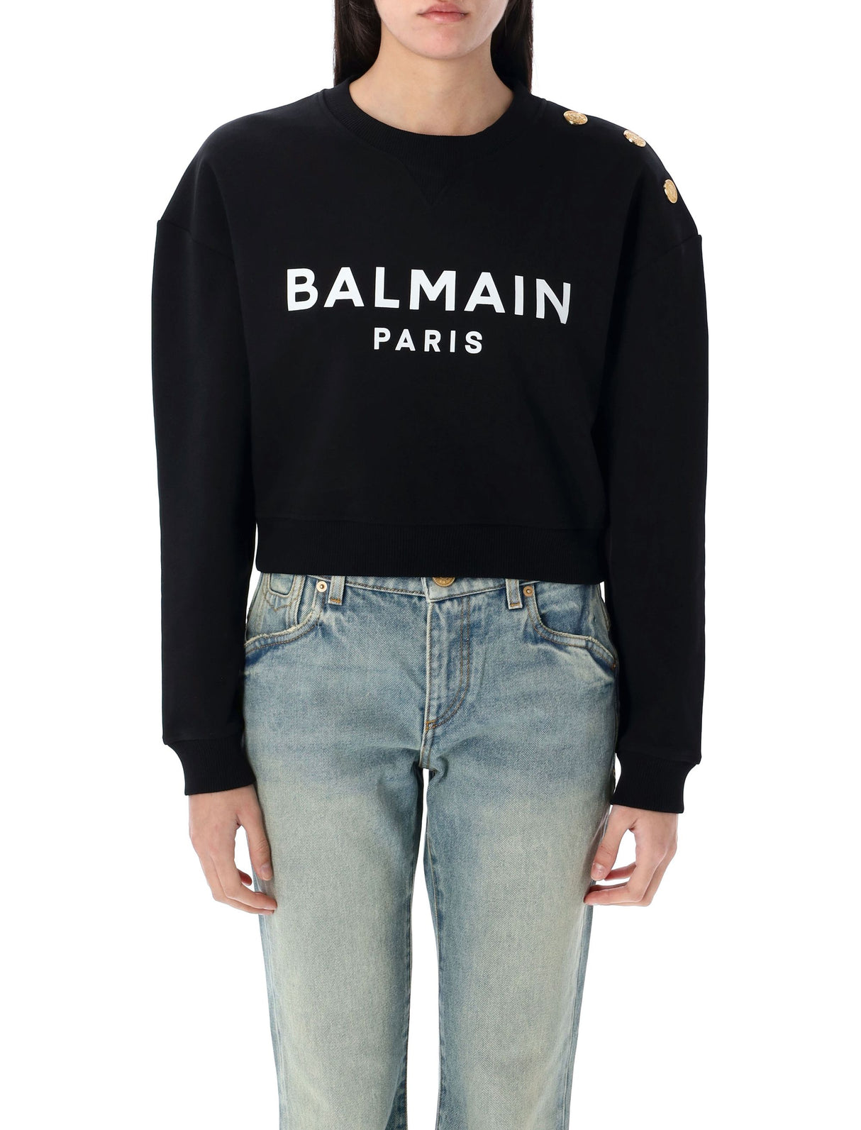 BALMAIN Printed Paris Sweatshirt - Size S