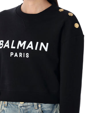 BALMAIN Printed Paris Sweatshirt - Size S