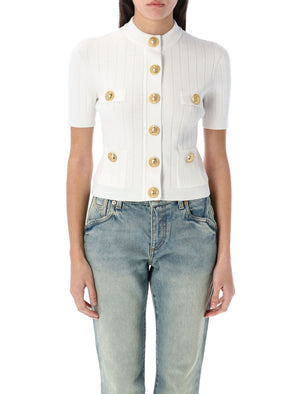 BALMAIN Mini 4-Pocket Knit Cardigan for Women