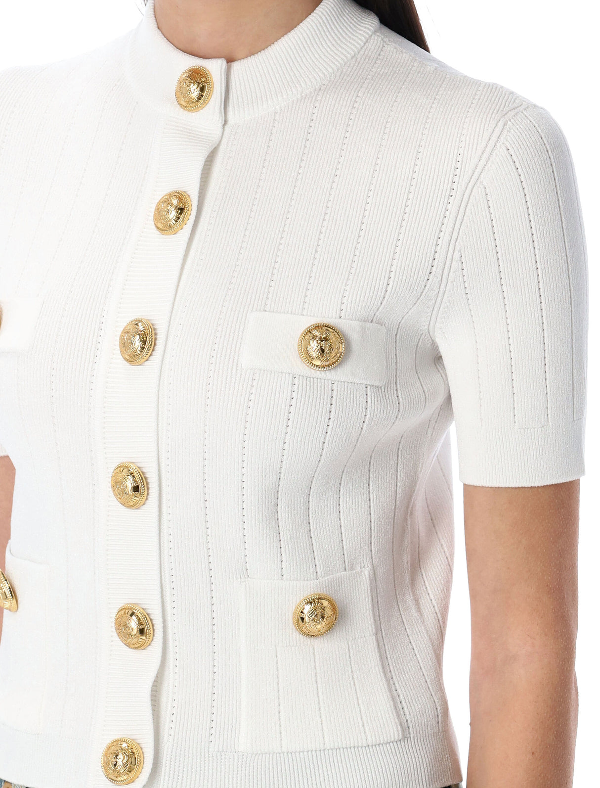 BALMAIN Mini 4-Pocket Knit Cardigan for Women