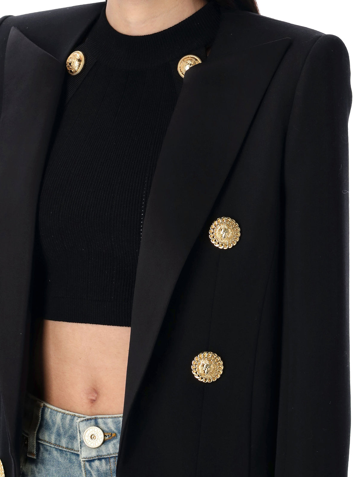 BALMAIN Mini 6-Button Cropped Jacket