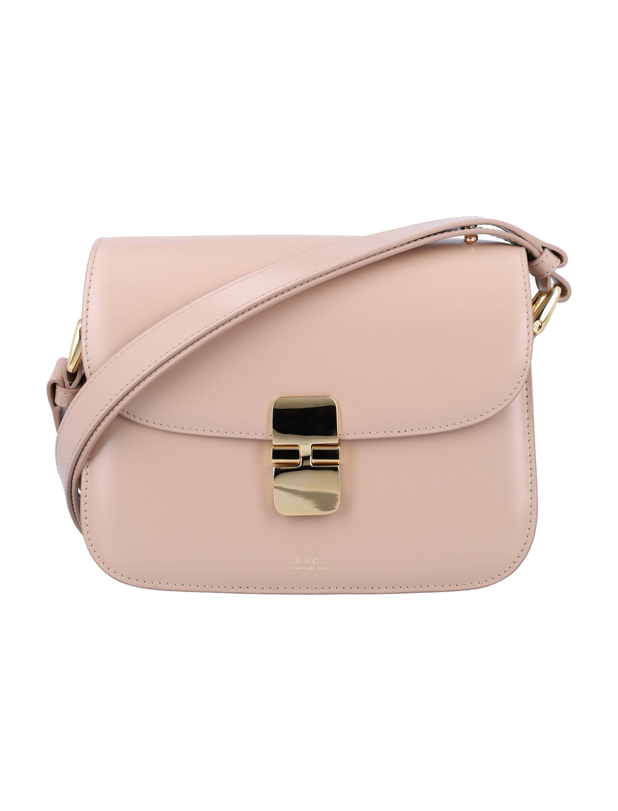 A.P.C. Mini Foldover Handbag with Goldtone Accents