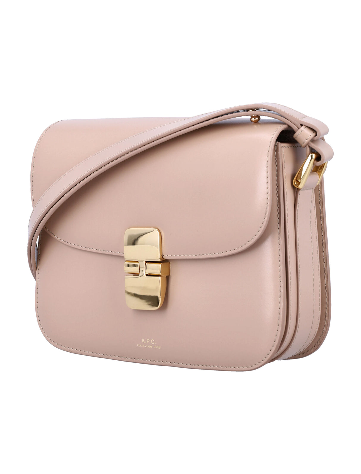 A.P.C. Mini Foldover Handbag with Goldtone Accents