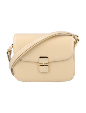 A.P.C. Mini Foldover Handbag with Goldtone Detailing