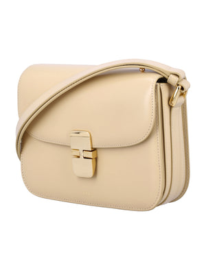 A.P.C. Mini Foldover Handbag with Goldtone Detailing