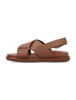 MARNI Leather Fussbett Sandals for Women