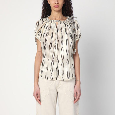 ISABEL MARANT Elegant Silk Blouse with Geometric Print - SS25