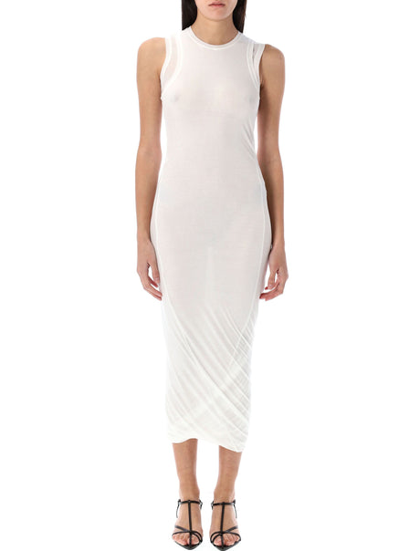 JIL SANDER Sleeveless Cotton Midi Dress