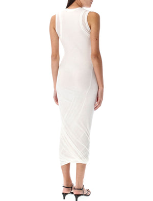 JIL SANDER Sleeveless Cotton Midi Dress