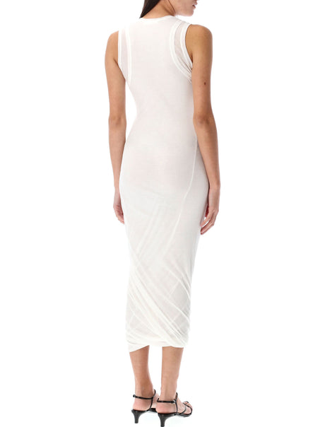 JIL SANDER Sleeveless Cotton Midi Dress