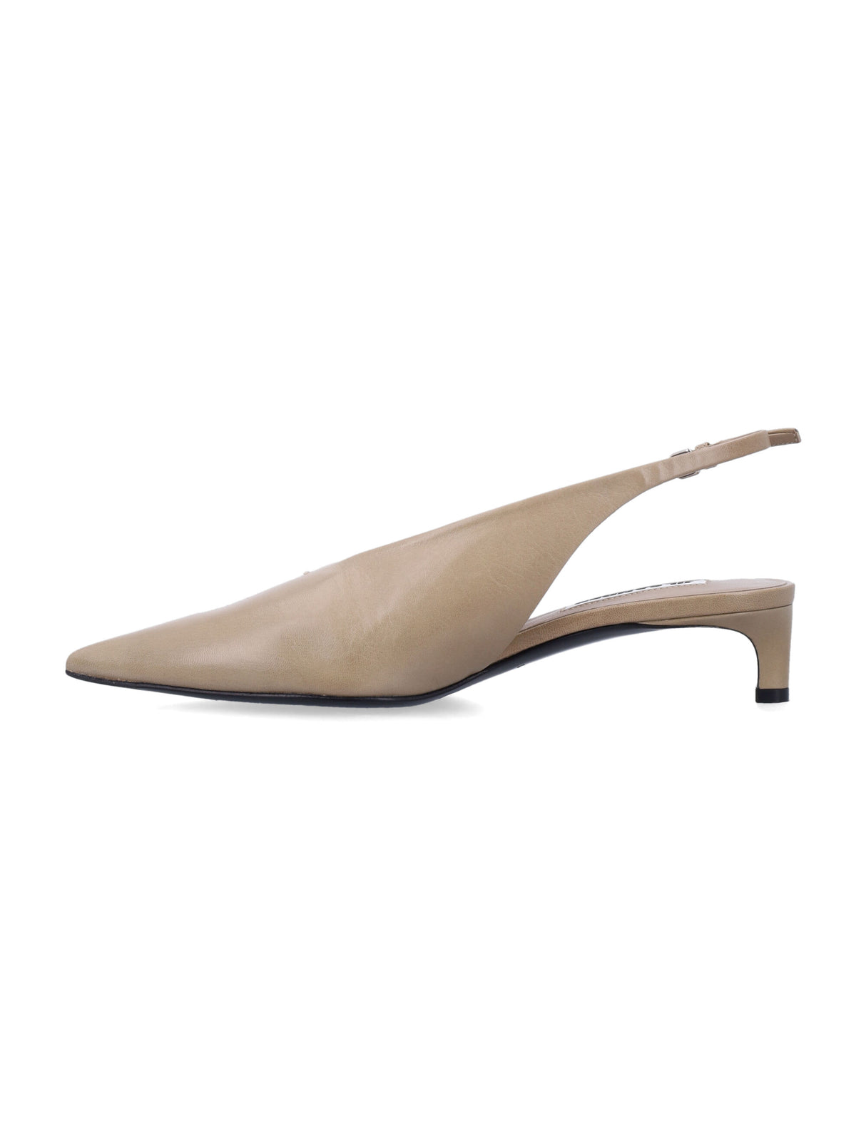 JIL SANDER Women's Pointed Toe Sling-Back Pump with Kitten Heels