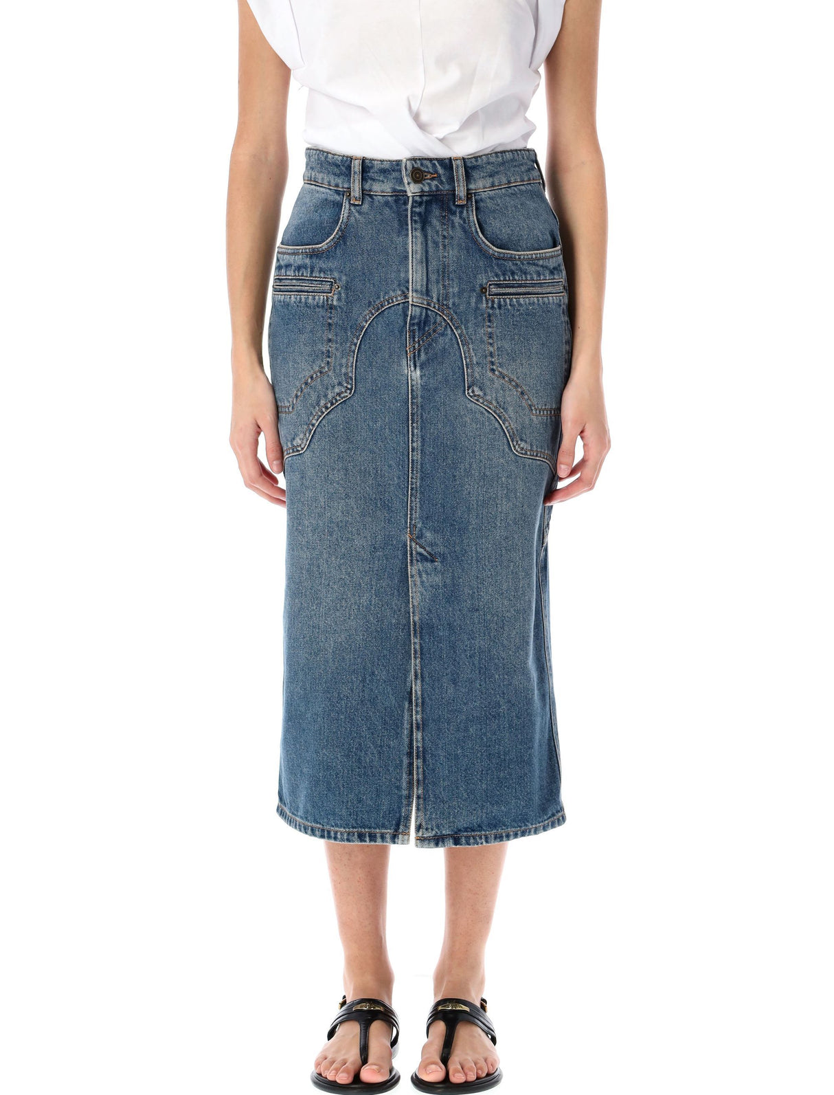 ISABEL MARANT Denim Midi Skirt - Size 36