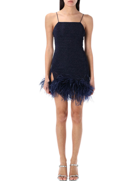 OSEREE SWIMWEAR Women's Mini Dress with Square Neck and Feather Hem