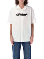 OFF-WHITE Men's Short Sleeve Spray Arrow Bowling Shirt - Size 50