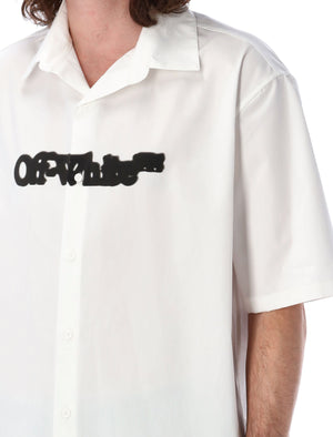 OFF-WHITE Men's Short Sleeve Spray Arrow Bowling Shirt - Size 50