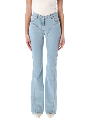 MUGLER Mid-Rise Flared Jeans - Size 24/25