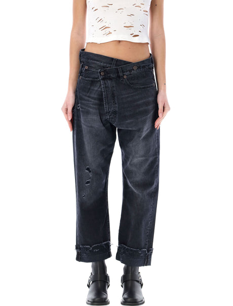 R13 Casual Low Rise Oversize Jeans in Size 26