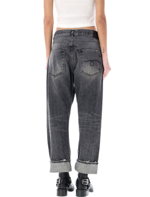 R13 Low Rise Oversize Casual Jeans - Size 26