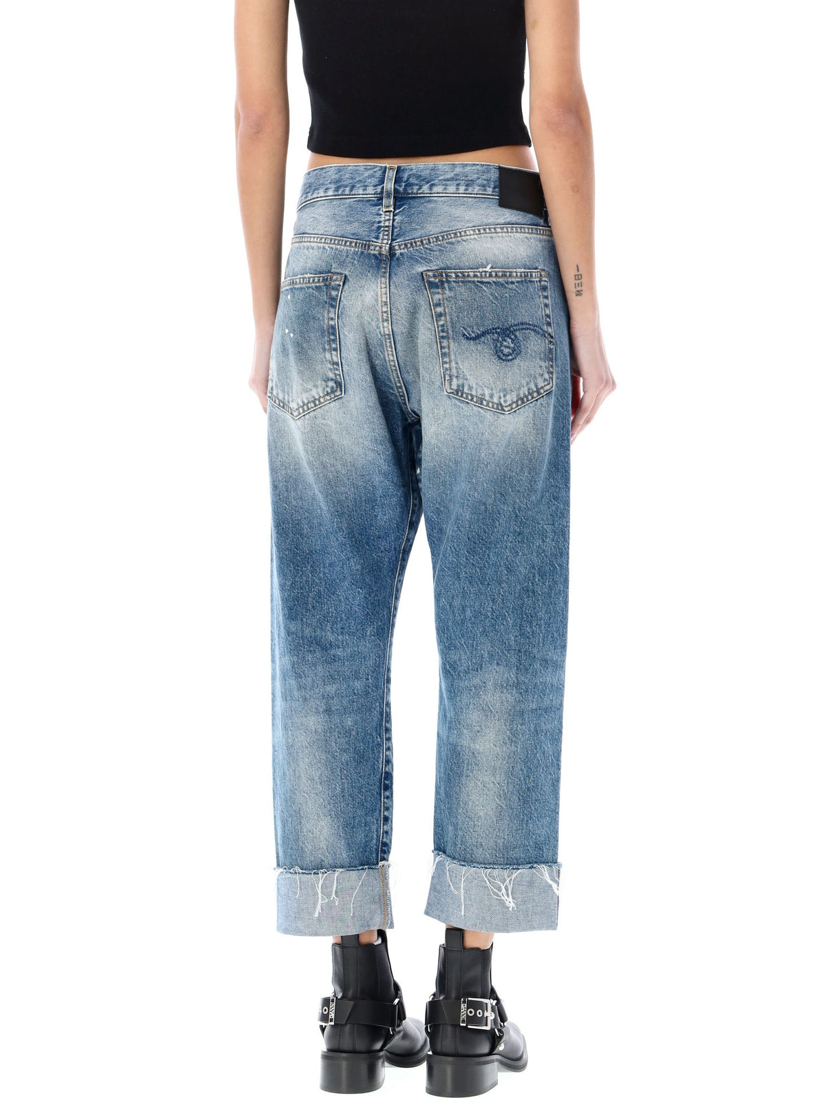 R13 Low Rise Oversized Jeans - Size 26