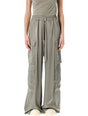 RICK OWENS Women's Cargo Pants with Exposed Zipper - Size 40