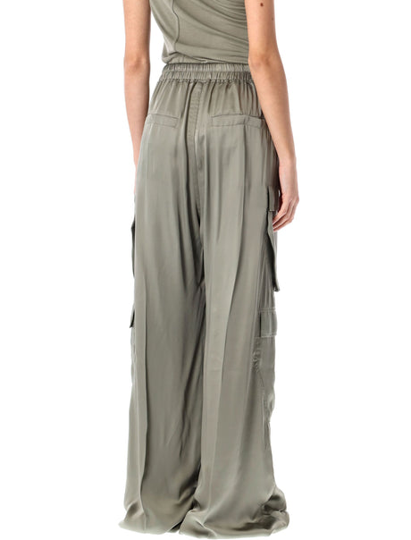 RICK OWENS Women's Cargo Pants with Exposed Zipper - Size 40