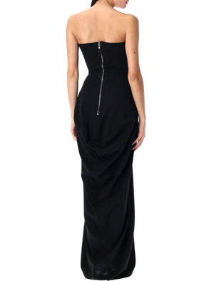 RICK OWENS Structured Strapless Gown with High Split - Size 40