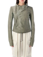 RICK OWENS Womens Low Neck Mini Biker Jacket