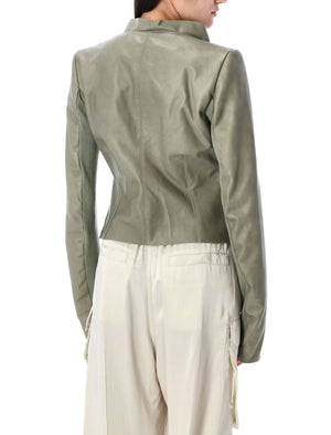 RICK OWENS Womens Low Neck Mini Biker Jacket