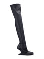 RICK OWENS Thigh-High Sock Boot with Cantilever Heel - 8 cm