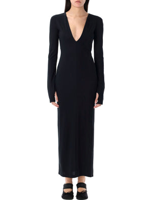 MM6 MAISON MARGIELA Women's V-Neck Long Dress - Size S