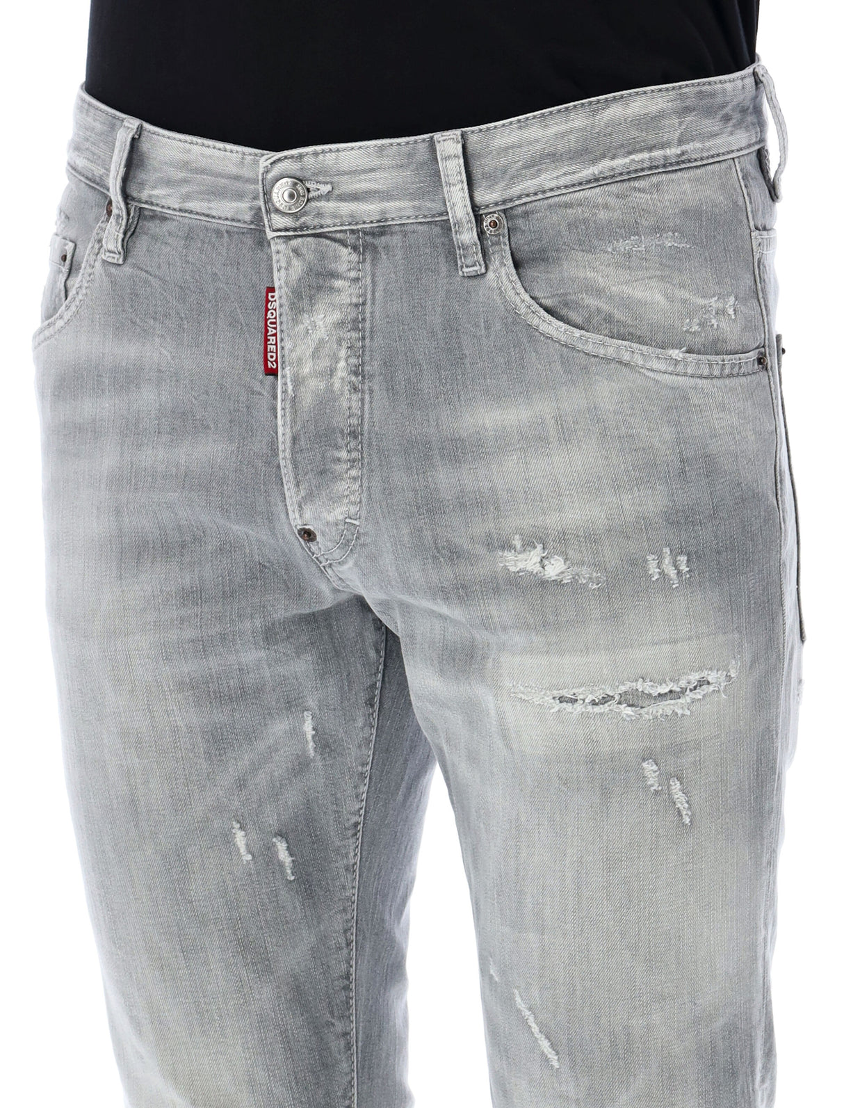 DSQUARED2 Men's Slim Fit Distressed Skater Jeans - Size 52