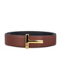 TOM FORD Mini Grain Leather Reversible Icon Belt