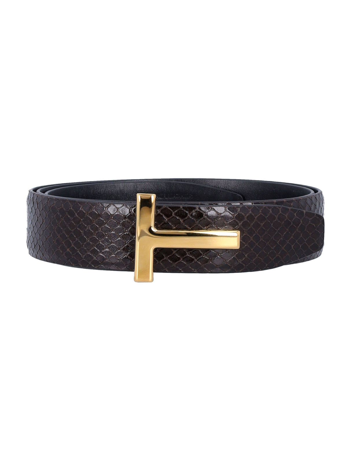 TOM FORD Printed Python Effect Belt - 3 cm Height