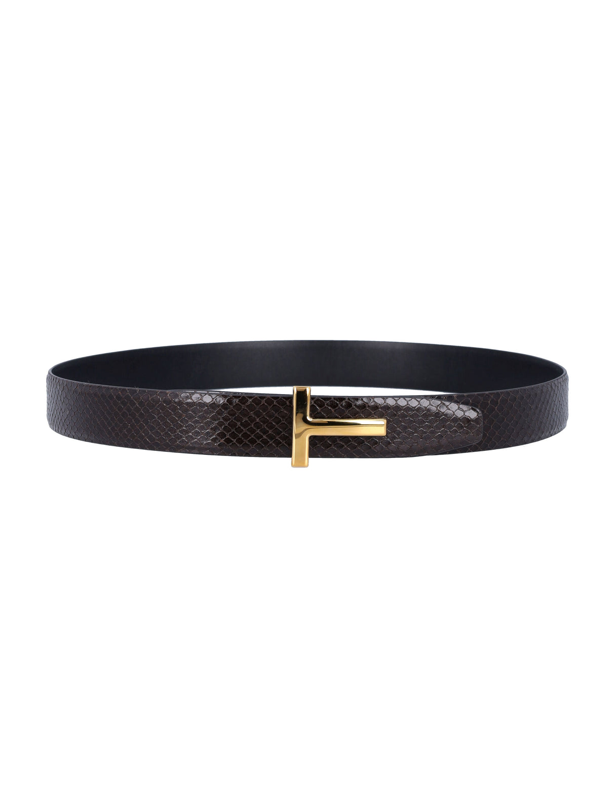 TOM FORD Printed Python Effect Belt - 3 cm Height