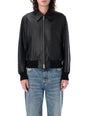 AMI PARIS Men's Leather Zipped Jacket - Size L