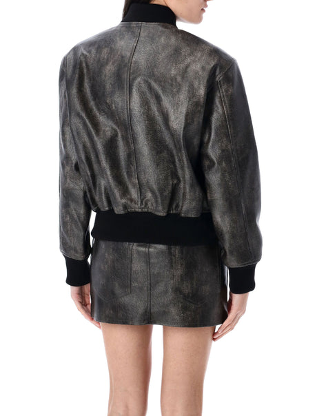 ISABEL MARANT ETOILE Crisley Leather Bomber Jacket - Women’s