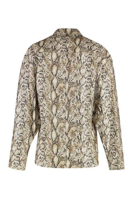 ISABEL MARANT Floran Printed Shirt with Rounded Hem