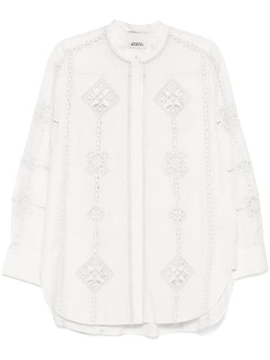 ISABEL MARANT Men's Openwork Poplin Shirt - SS25 Collection