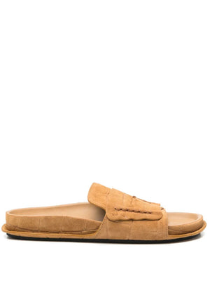 JACQUEMUS Men's Leather Suede Moccasin Sandals