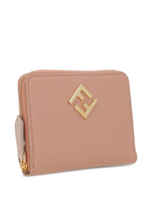 FENDI Luxury Zip Around Medium Wallet - W 9 x H 12.5 x D 2 cm