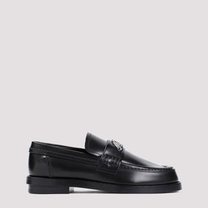 ALEXANDER MCQUEEN Luxury Brushed Leather Loafers with 2.5cm Heel