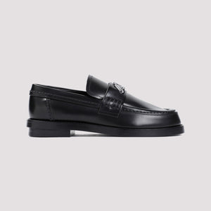 ALEXANDER MCQUEEN Luxury Brushed Leather Loafers with 2.5cm Heel