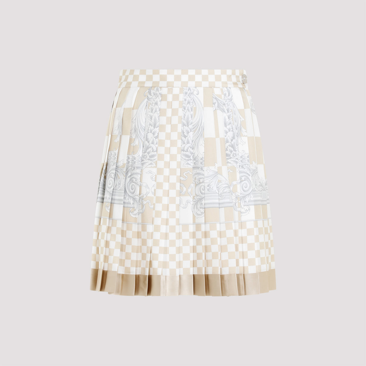 VERSACE Elegant Mini Damier Print Skirt