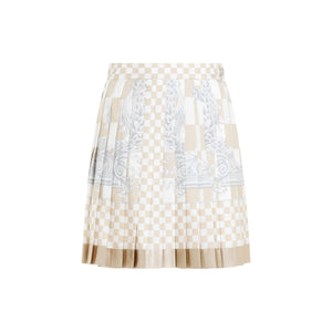 VERSACE Elegant Mini Damier Print Skirt