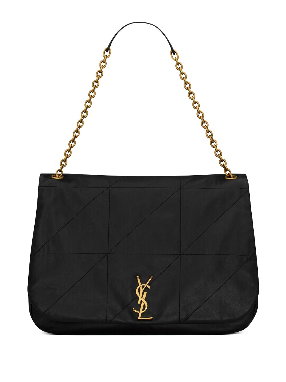 SAINT LAURENT PARIS Maxi Leather Shoulder Bag - 43 x 29 x 9 cm