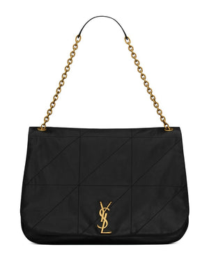 SAINT LAURENT PARIS Maxi Leather Shoulder Bag - 43 x 29 x 9 cm