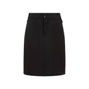 SAINT LAURENT Elegant Midi Skirt in Luxurious Cupro Fabric