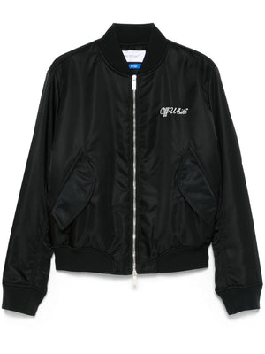 OFF-WHITE Women's Script Varsity Mini Jacket